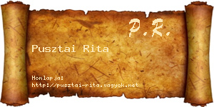 Pusztai Rita névjegykártya